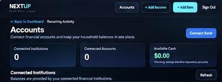 NextUp leftover funds planner